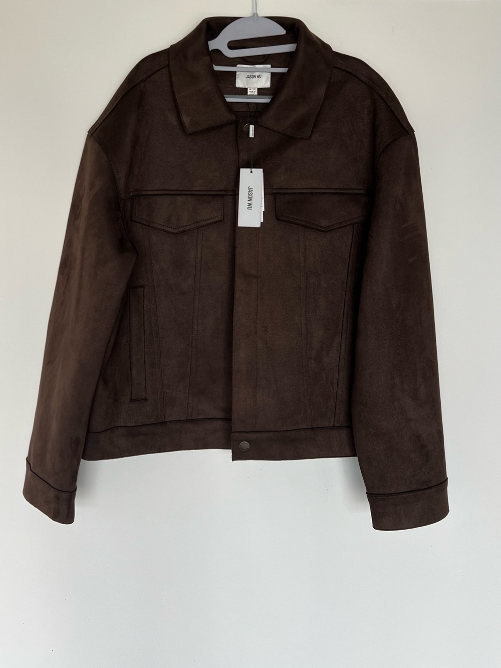 JASON WU Faux Suede Trucker Jacket